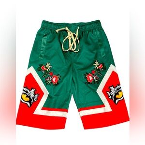 Imperious Men’s Shorts Basketball Walking Size Small Green Red Pockets NWT